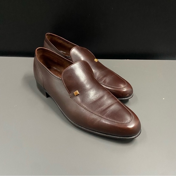 Vtg Florsheim Imperial‎ Gold Bit Penny Loafers Brown Leather Dress Shoes Sz 10 D - Picture 2 of 13